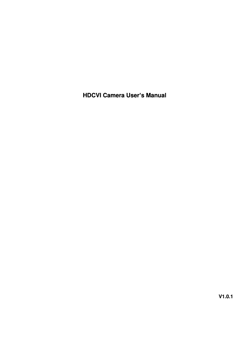 Page 1 of the manual User Manual Dahua Technology Lite HAC-HFW1400RP-0360B