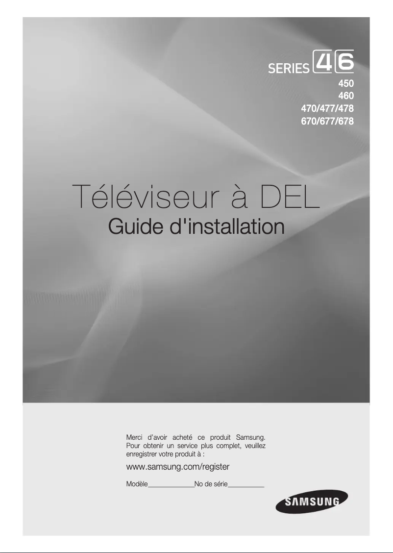 Page 1 of the manual User Manual Samsung HG40ND470BF