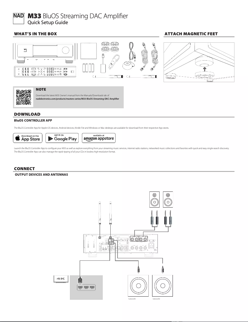 Page 1 of the manual Installation Guide NAD M33