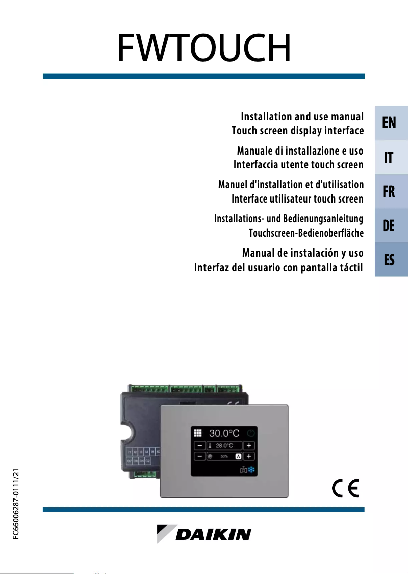 Page 1 of the manual Installation Guide Daikin FWD06AATN6V3