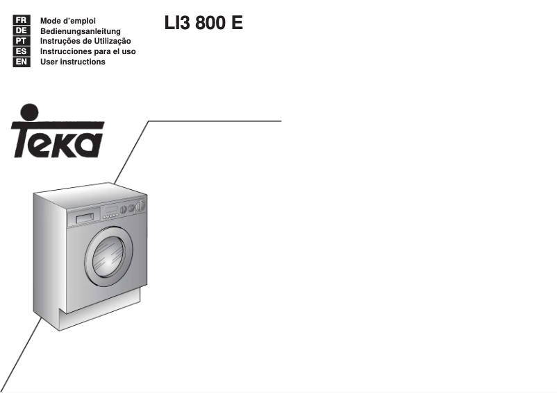 First page image of the manual for LI3 800 E