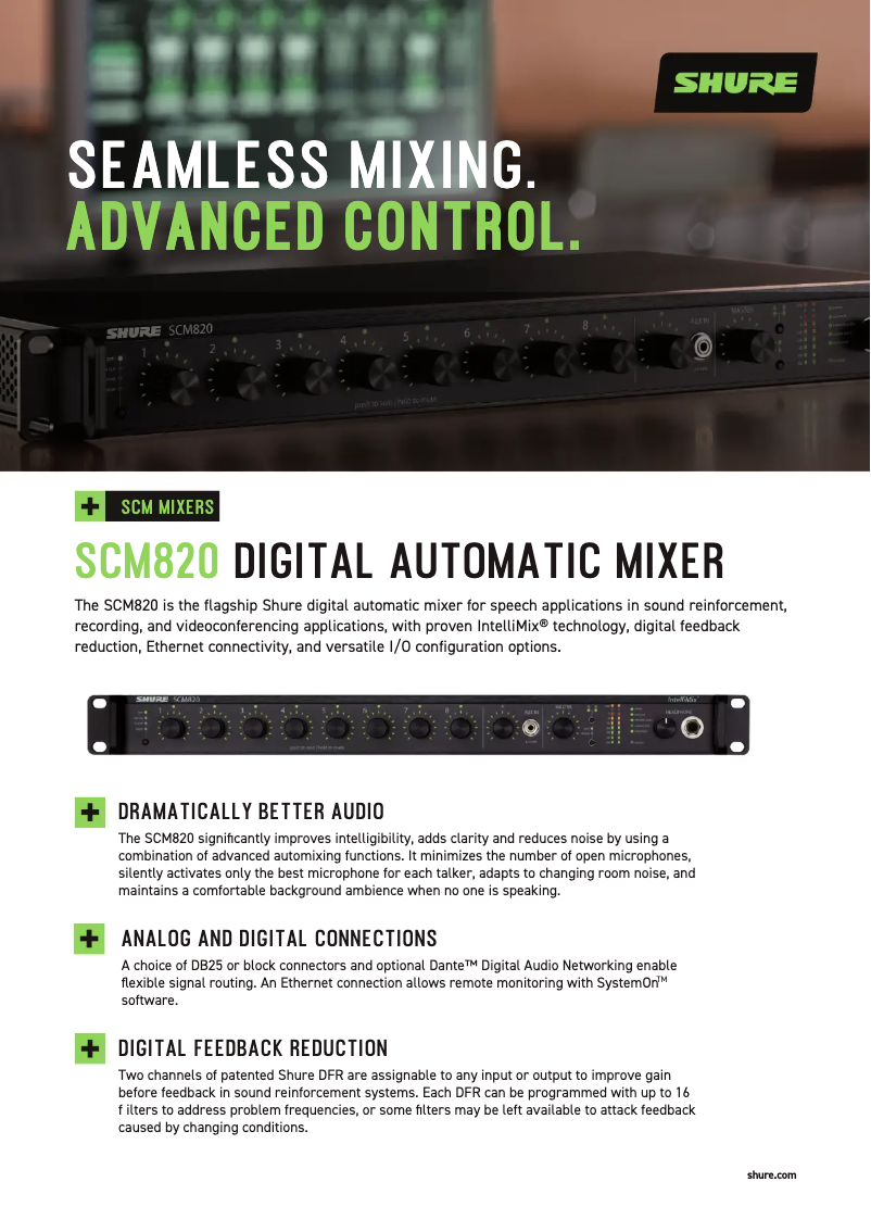 Image de la première page du manuel de l'appareil SCM820