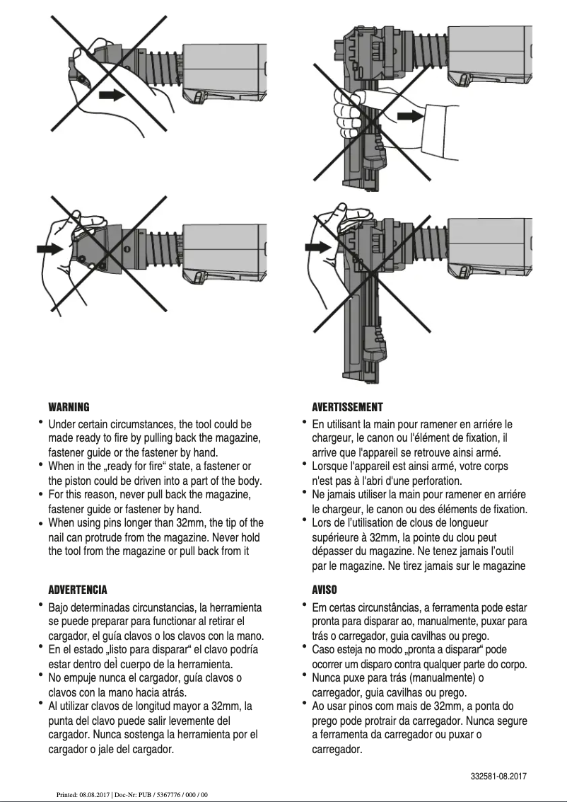 Page 1 of the manual Instructions / Assembly Hilti X-MW ALH CL