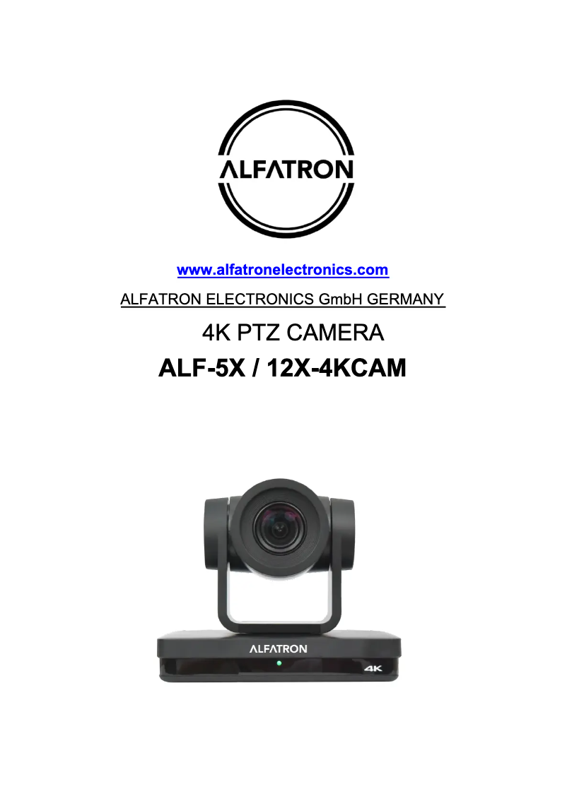 First page image of the manual for ALF-12X-4K