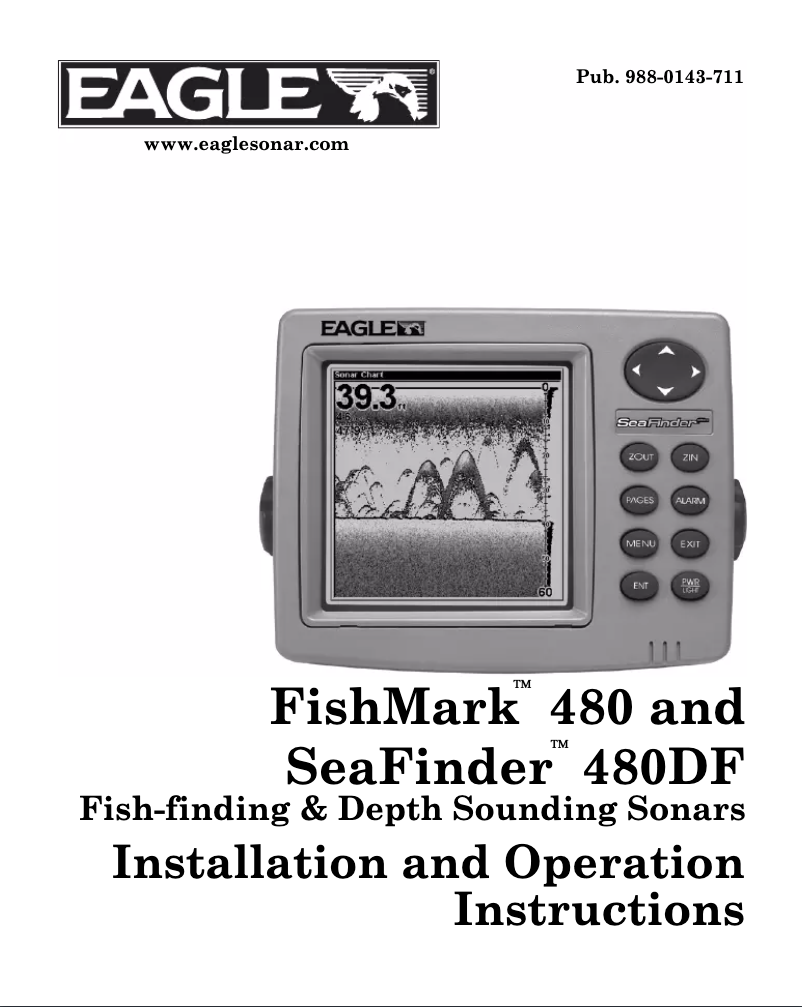 Page 1 of the manual User Manual Eagle SeaFinder 480 DF