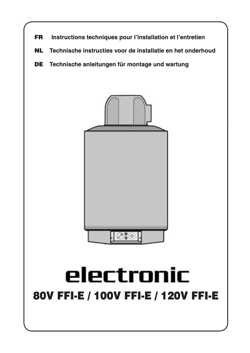 First page image of the manual for 120V FFI-E