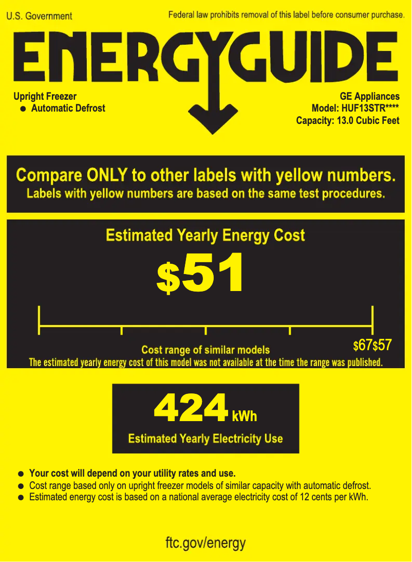 First page image of the manual for HUF13STRWW