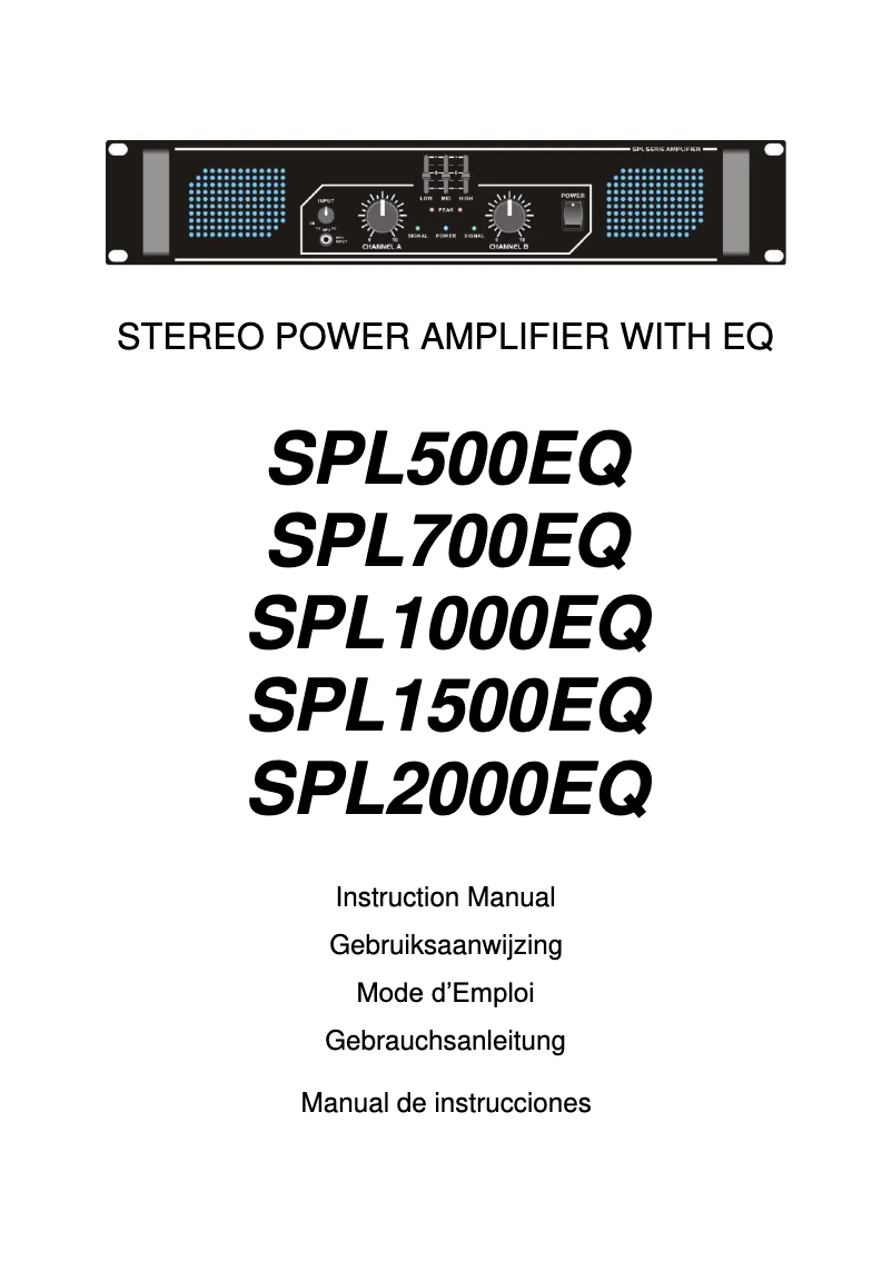 Page 1 of the manual User Manual Skytec SPL500EQ