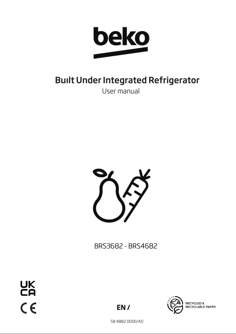 Page 1 of the manual User Manual Beko BRS4682