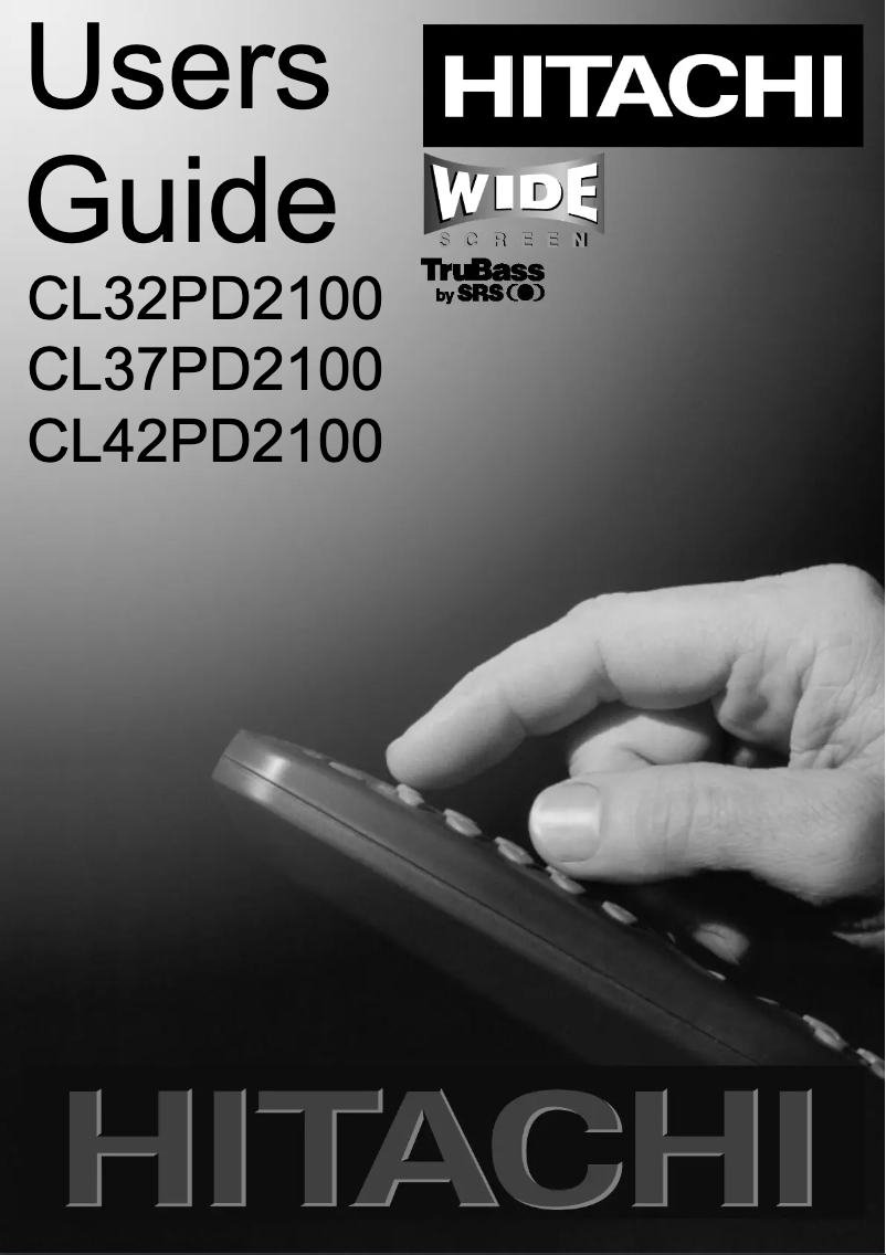 Page 1 of the manual User Manual Hitachi CL42PD2100