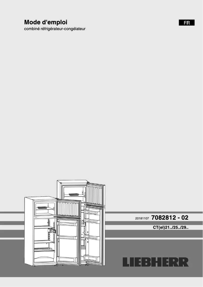 Page 1 of the manual User Manual Liebherr CTP251