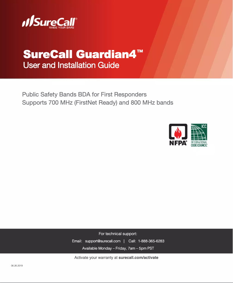 First page image of the manual for Guardian 4