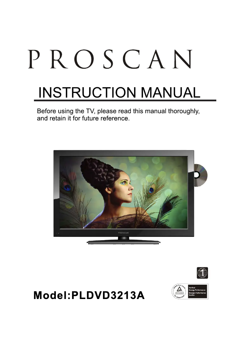 Page 1 of the manual User Manual Proscan PLDVD3213A