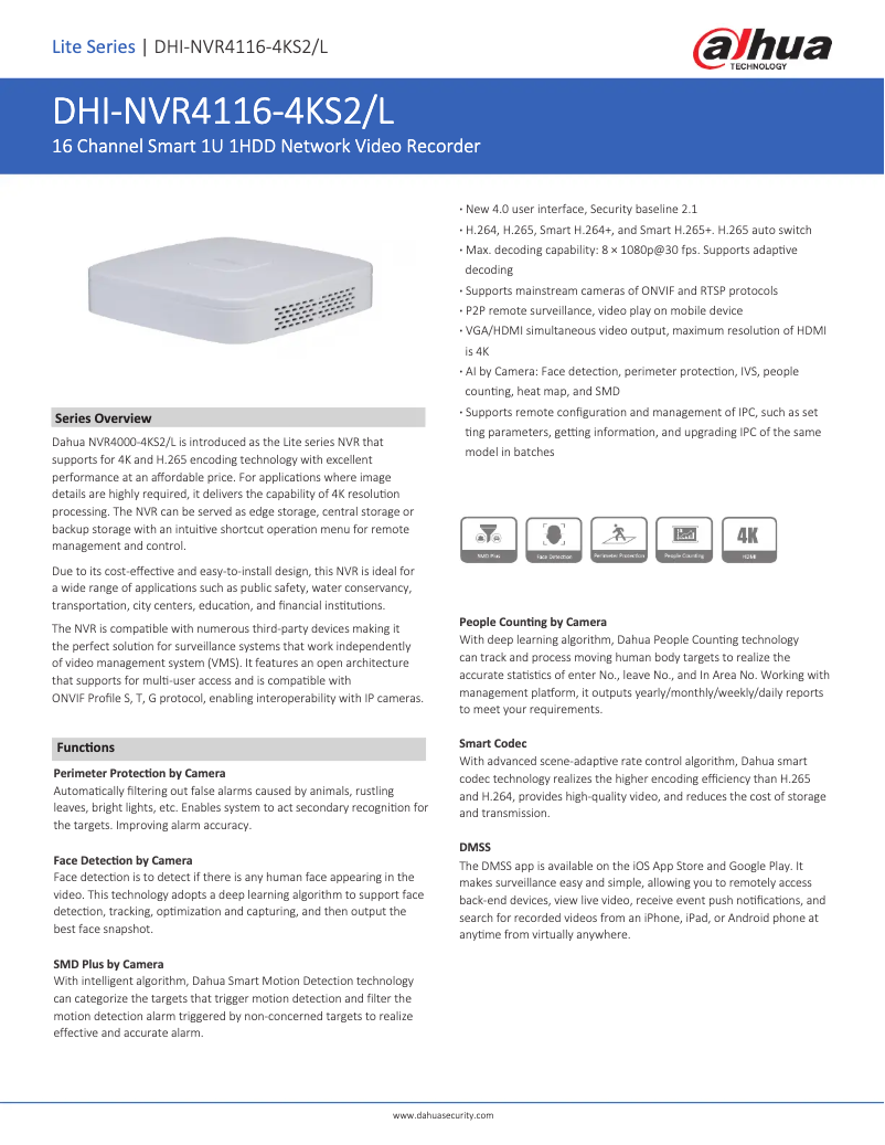 First page image of the manual for NVR4116-4KS2/L