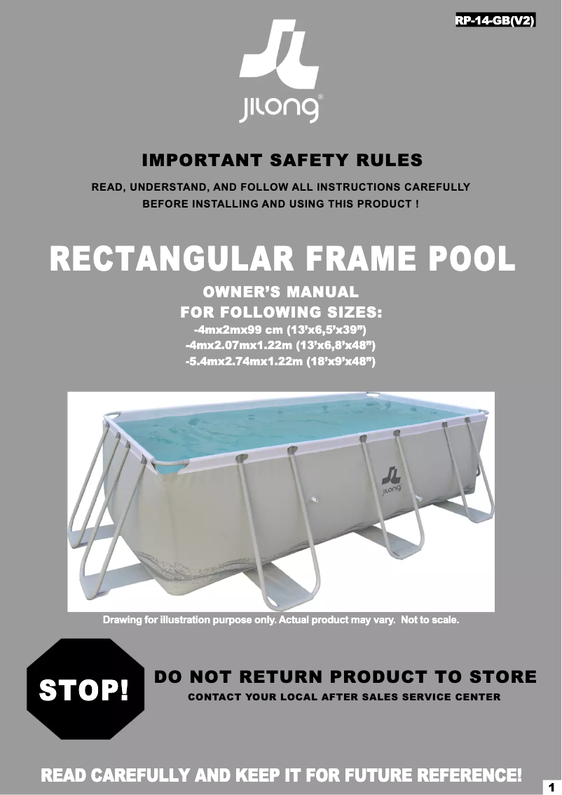 First page image of the manual for Rectangular (400x207x122)