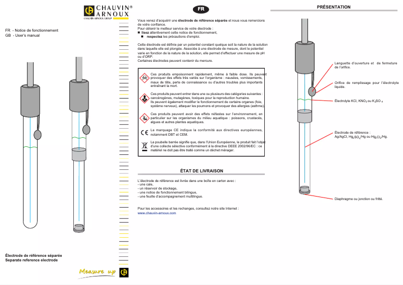 Page 1 of the manual User Manual Chauvin Arnoux XR41