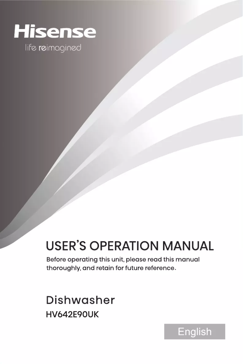 First page image of the manual for HV642E90UK
