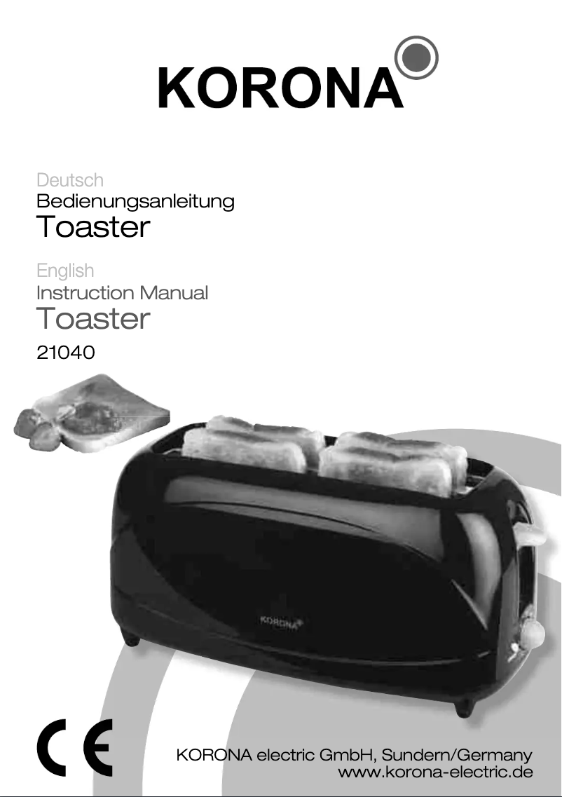 Page 1 of the manual User Manual Korona 21040