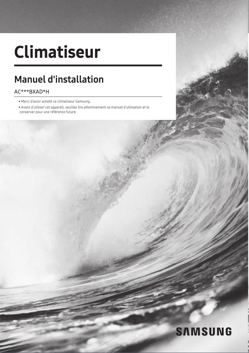 Page 1 of the manual User Manual Samsung AC120BXADGH