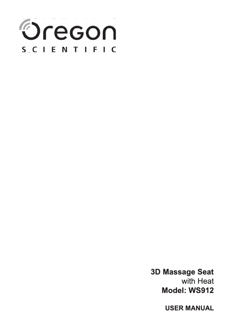 Page 1 of the manual User Manual Oregon Scientific WS912