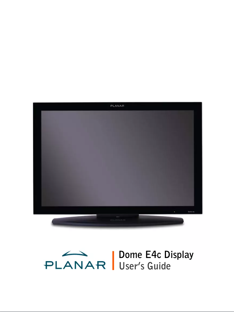 Page 1 of the manual User Manual Planar E4C