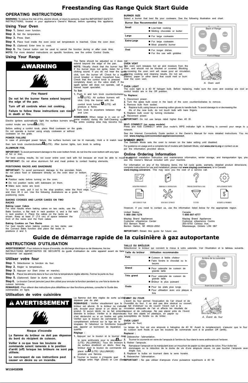 Page 1 of the manual Quick Start Guide Maytag MFGS6030RZ