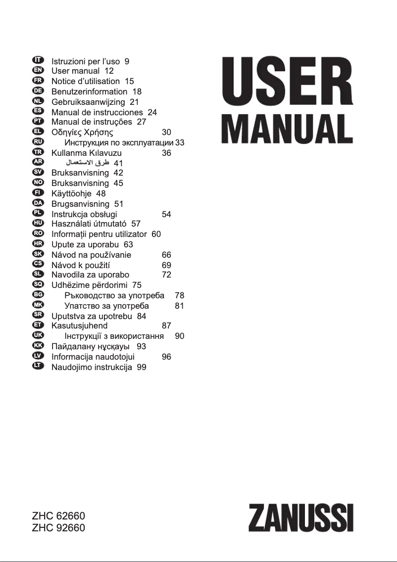 First page image of the manual for ZHC62660