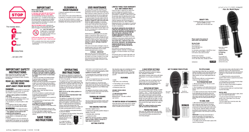 First page image of the manual for BC191N