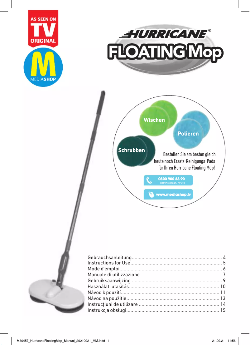 First page image of the manual for Floating Mop