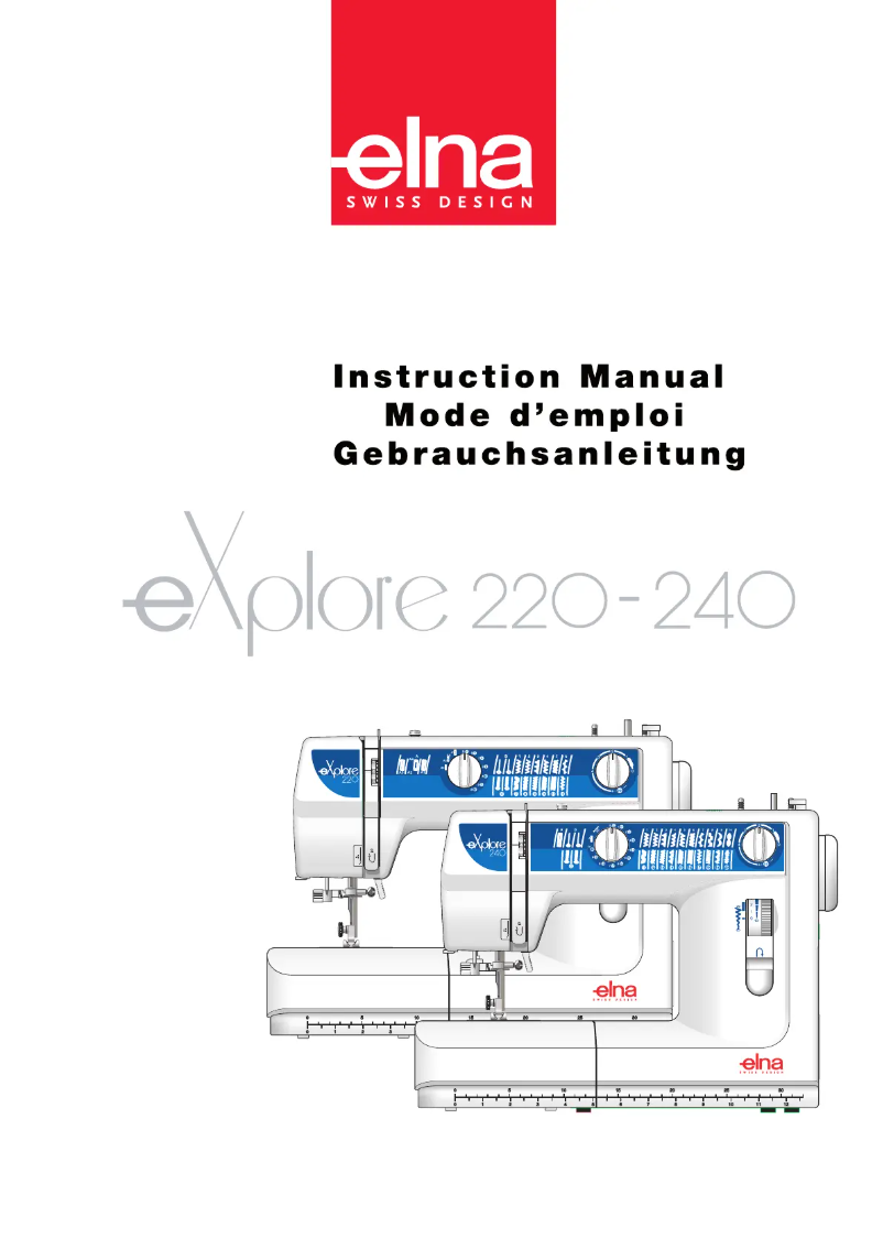 Page 1 of the manual User Manual Elna eXplore 240