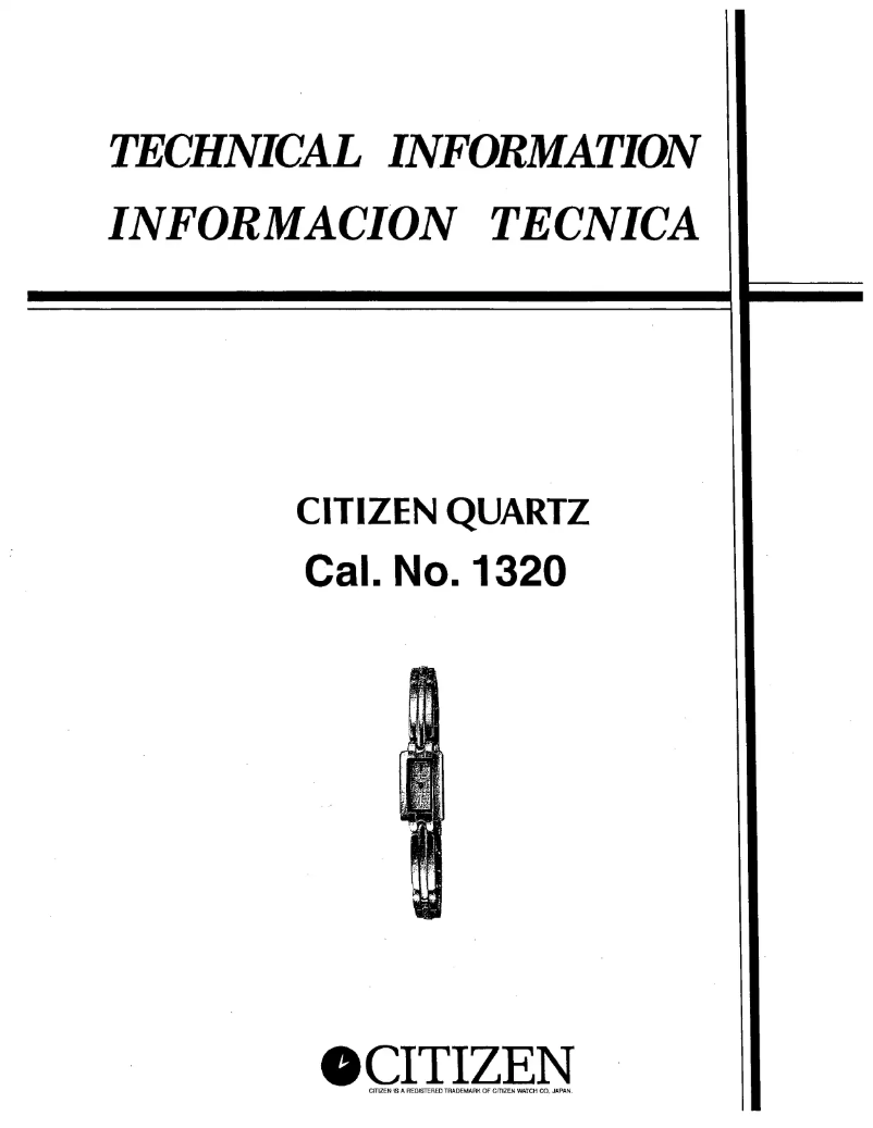 First page image of the manual for Cal 1320