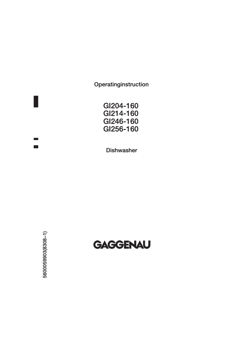 Page 1 de la notice Manuel utilisateur Gaggenau GI 256-160