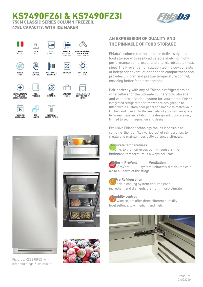 First page image of the manual for KS7490FZ3I