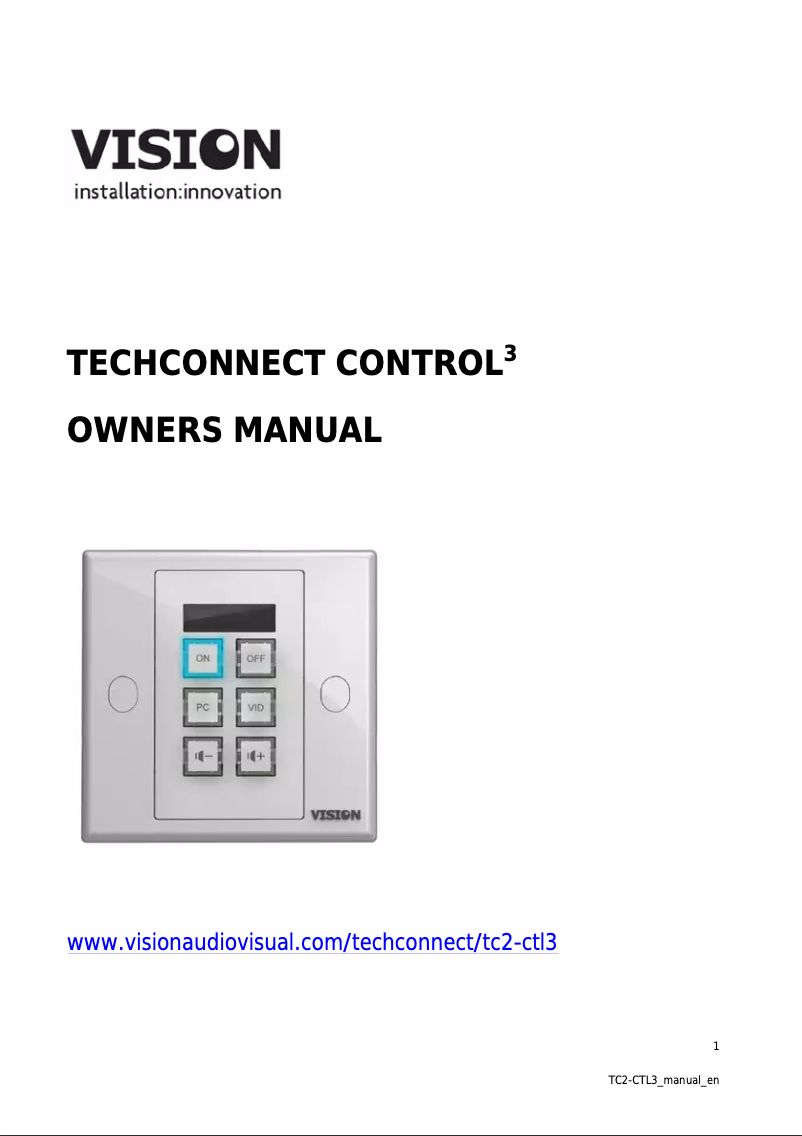 Page 1 de la notice Manuel utilisateur Vision Snapshot