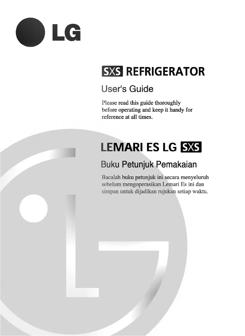 Page 1 of the manual User Manual LG GR-P217BUG