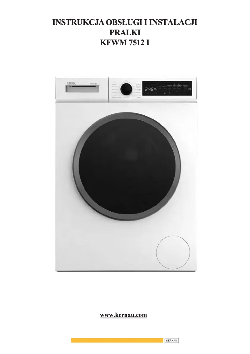 Page 1 de la notice Manuel utilisateur Kernau KFWM 7512 I