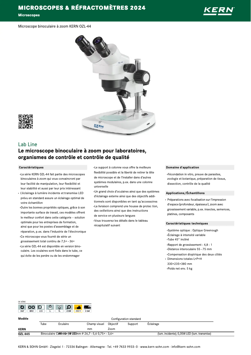 First page image of the manual for OZL 445