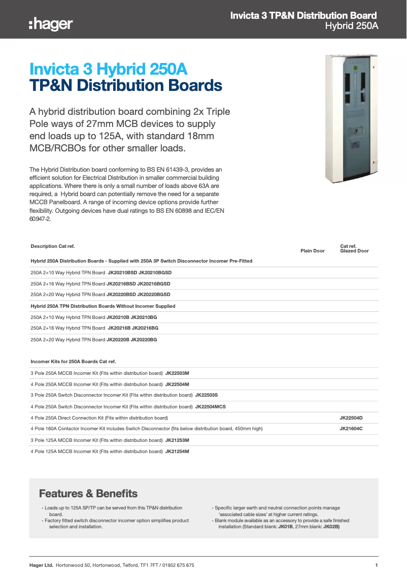 First page image of the manual for JK20216BSD