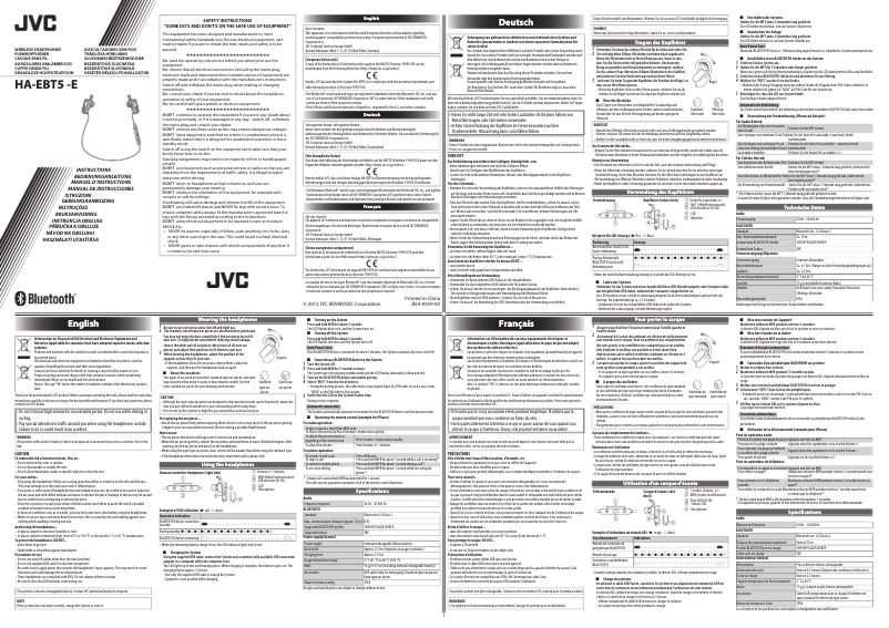 Page 1 of the manual User Manual JVC HA-EBT5-P-E