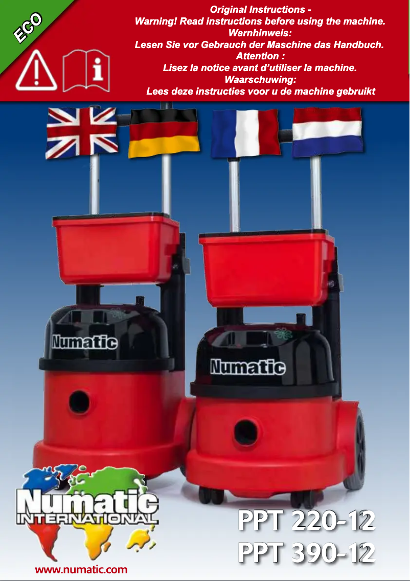 Page 1 of the manual User Manual Numatic PPT 220-12