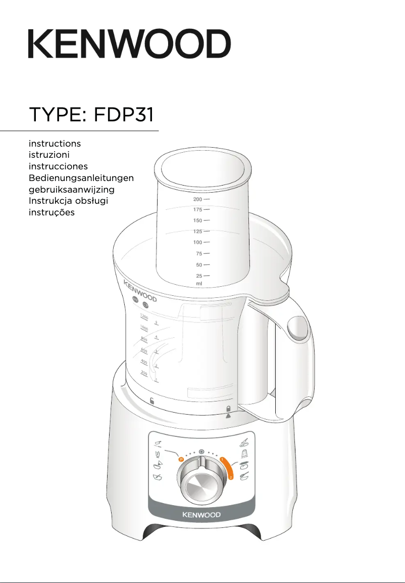 Page 1 of the manual User Manual Kenwood Multipro Compact FDP31