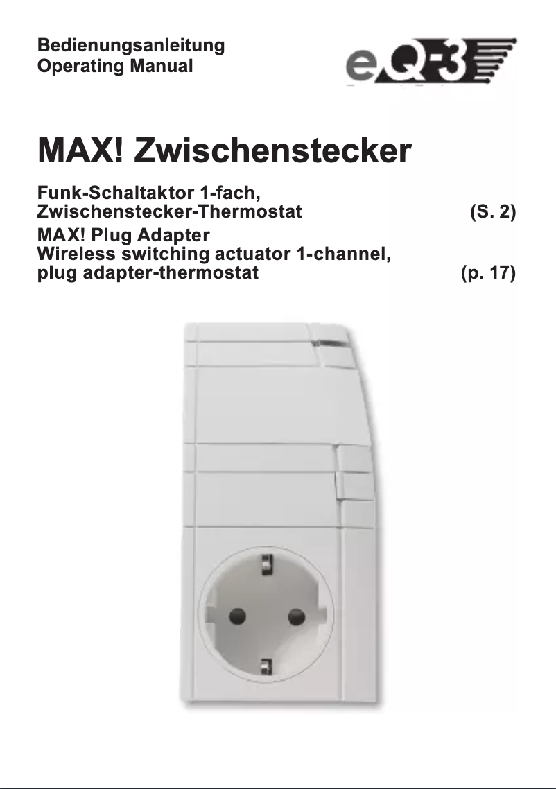 Page 1 of the manual User Manual eQ-3 BC-TS-Sw-Pl