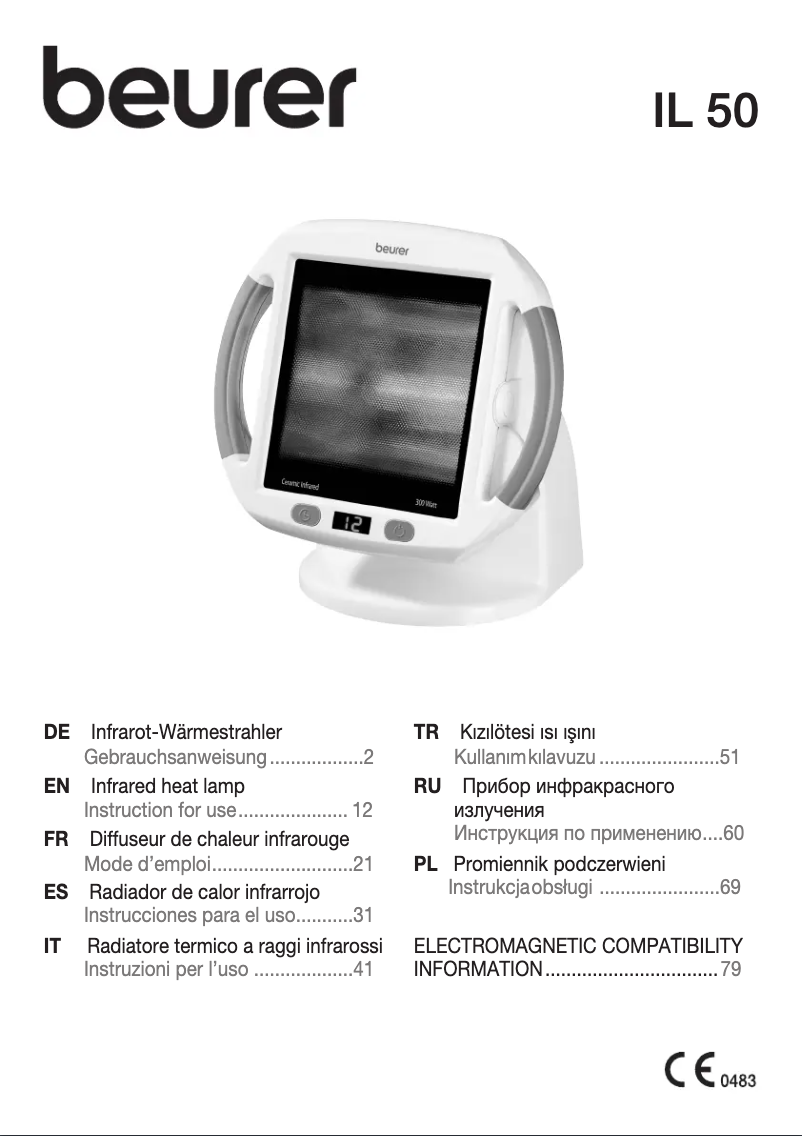 Page 1 of the manual User Manual Beurer IL 50