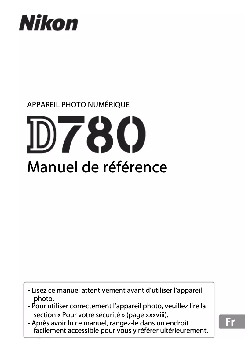 Page 1 of the manual User Manual Nikon D780