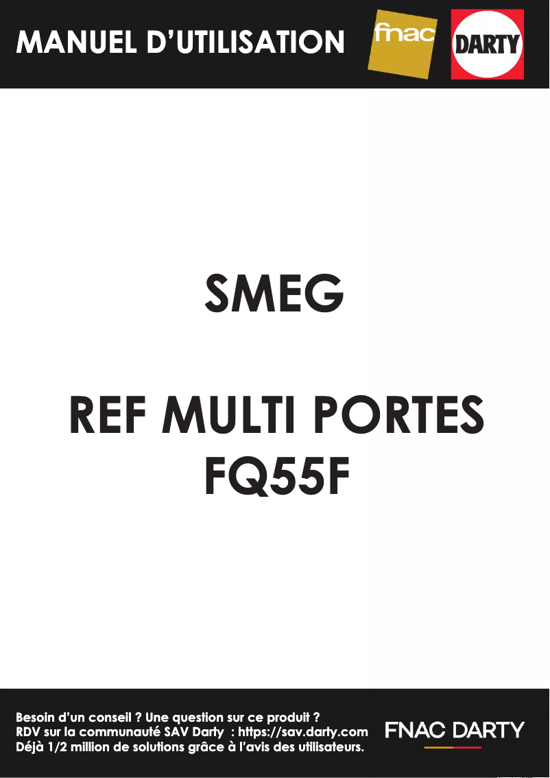 Page 1 of the manual User Manual Smeg FQ55FNDF