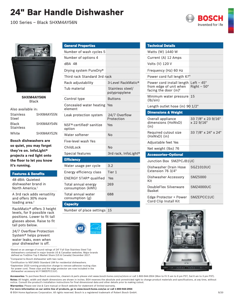 First page image of the manual for SHXM4AY56N