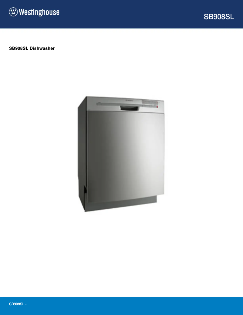 Image de la première page du manuel de l'appareil SB908SL