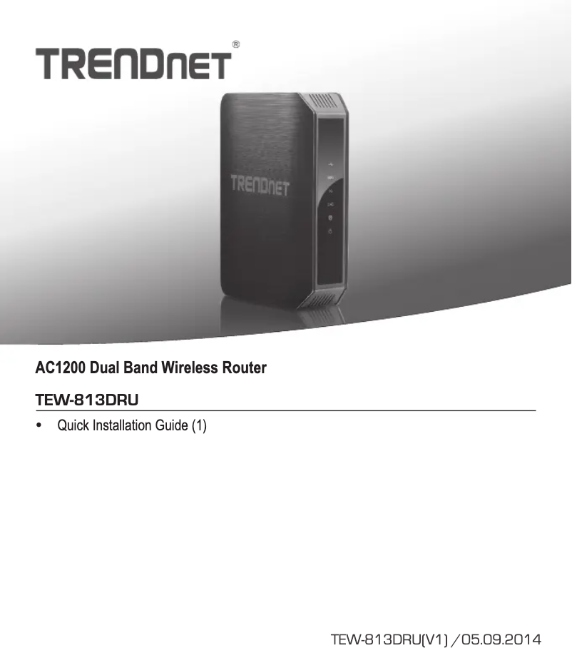 Page 1 of the manual User Manual TRENDnet AC1200