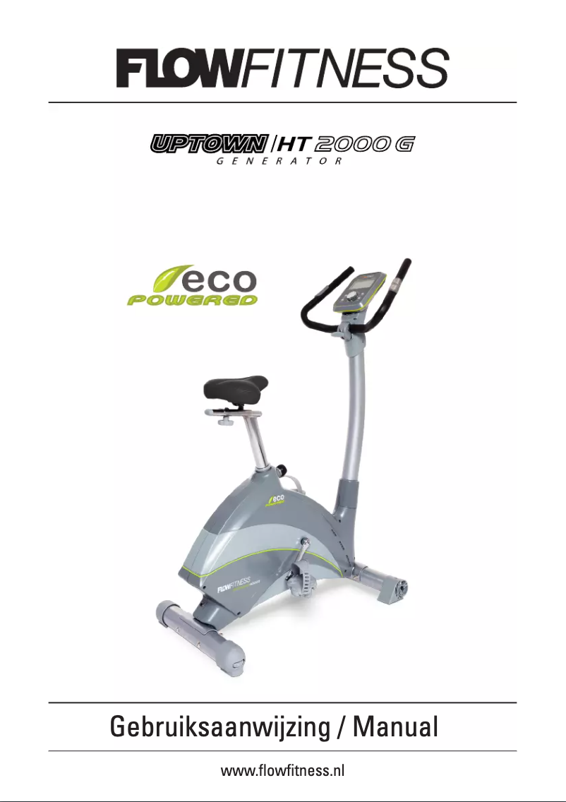 Page 1 of the manual User Manual Flow Fitness HT2000G