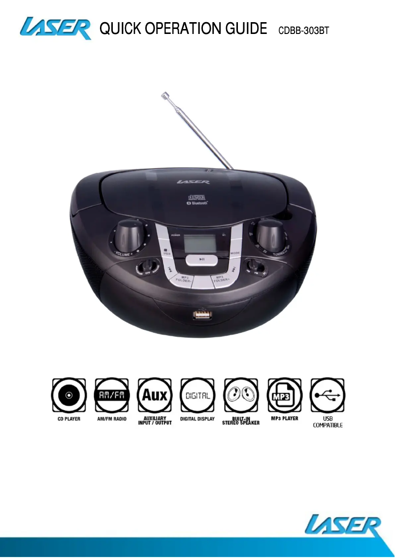 First page image of the manual for CDBB-303BT